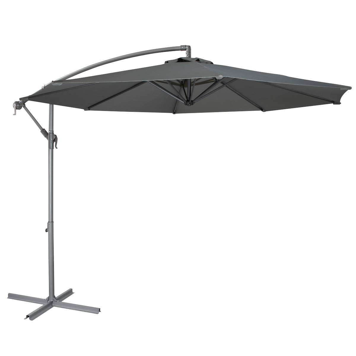 Dellonda DG264 Dellonda Banana Parasol with Cover 3m - Grey