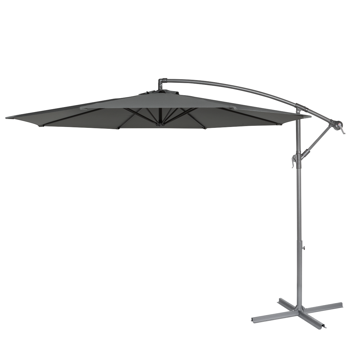 Dellonda DG264 Dellonda Banana Parasol with Cover 3m - Grey