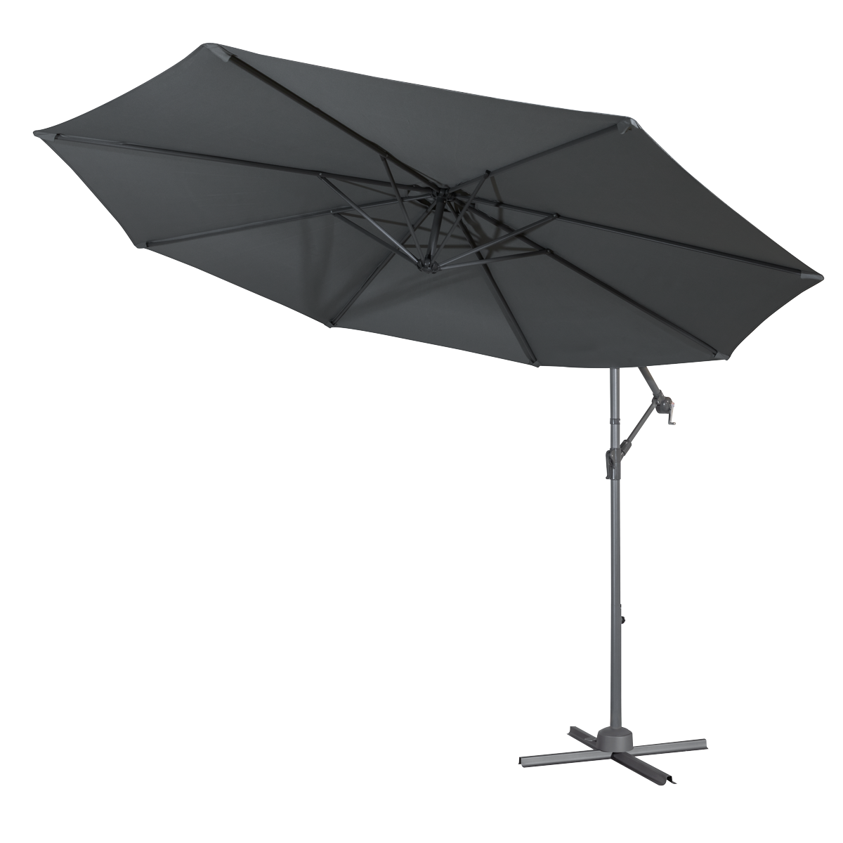 Dellonda DG264 Dellonda Banana Parasol with Cover 3m - Grey