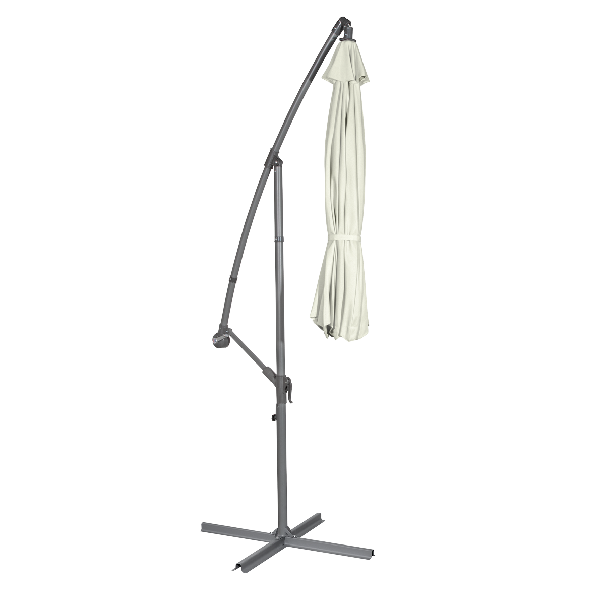 Dellonda DG265 Dellonda Banana Parasol with Cover 3m - Cream
