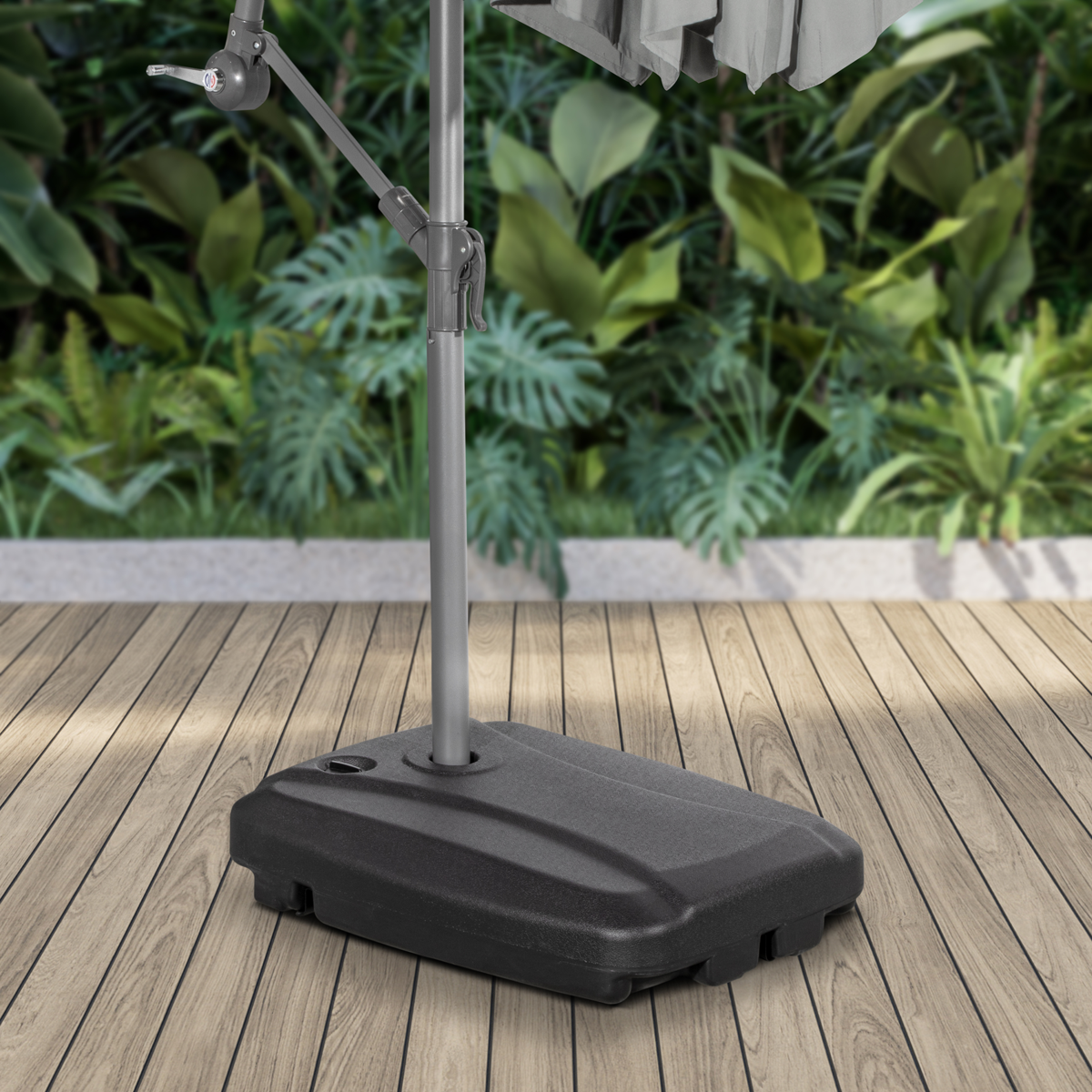 Dellonda DG266 Dellonda Fillable Parasol Base with Wheels, Water/Sand Fill 60L