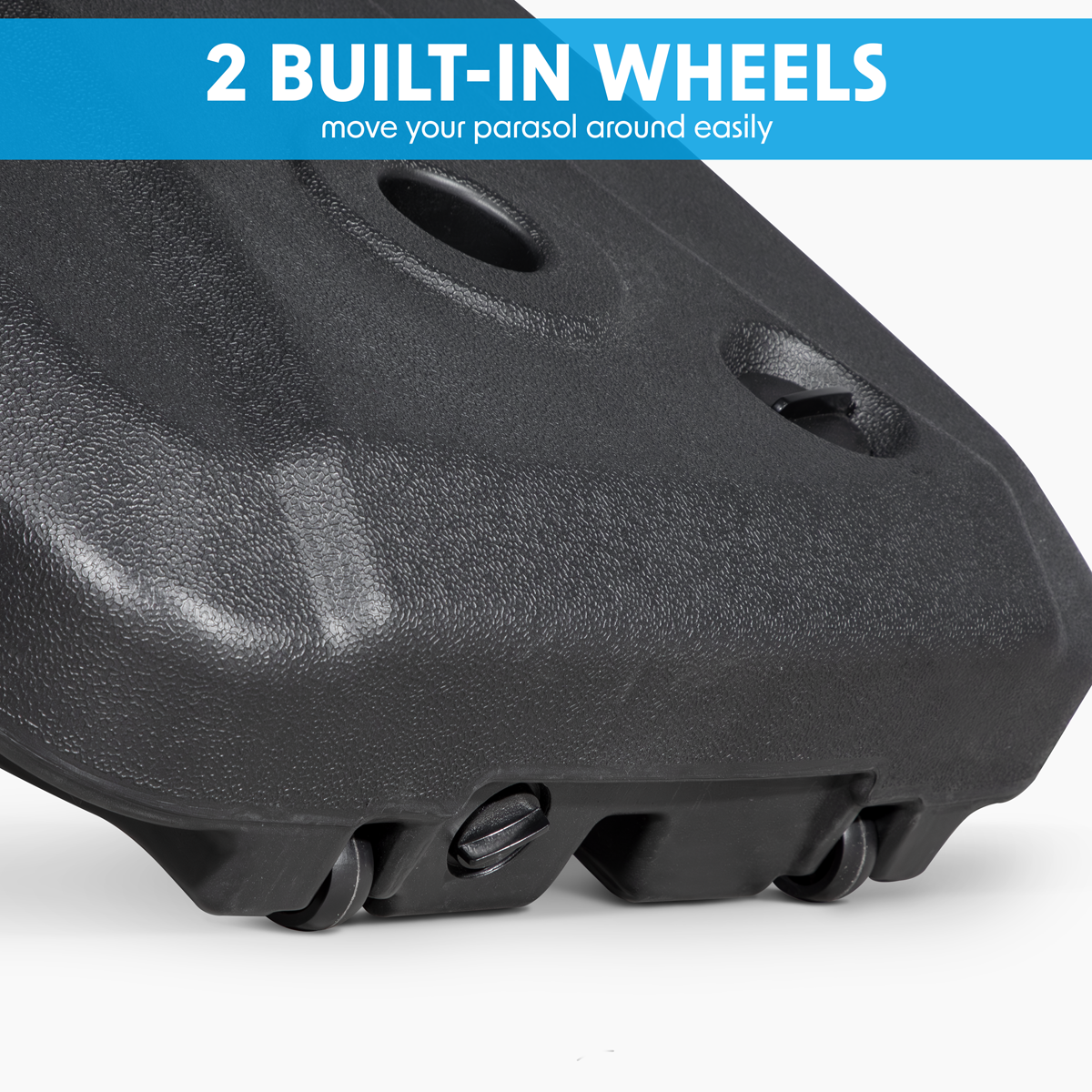 Dellonda DG266 Dellonda Fillable Parasol Base with Wheels, Water/Sand Fill 60L