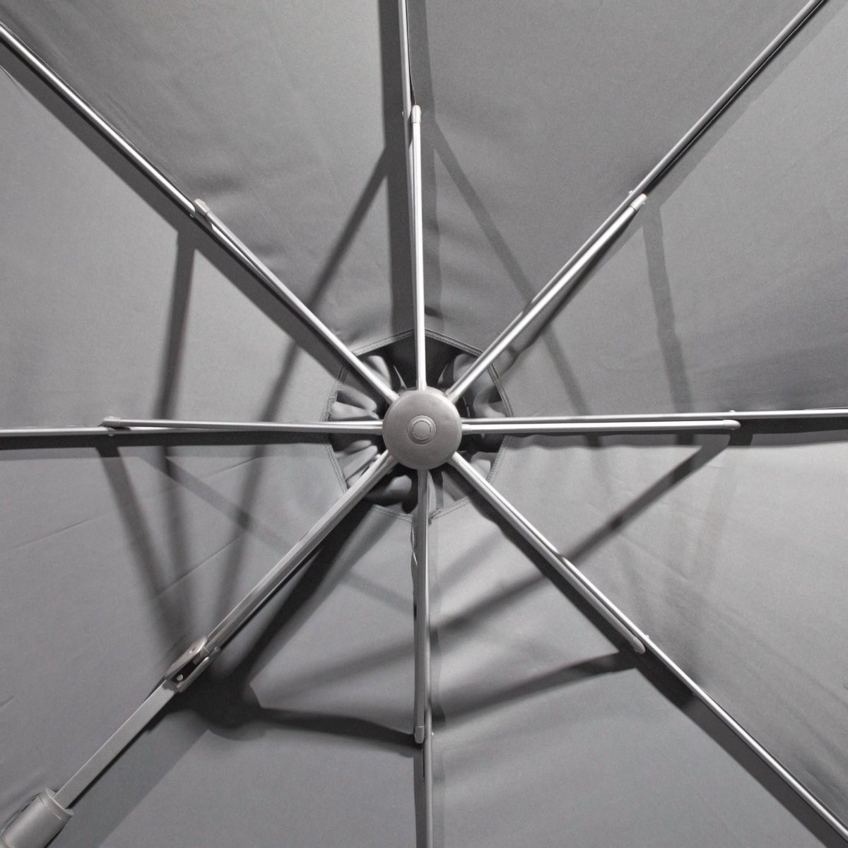 Dellonda DG267 Dellonda Cantilever Parasol with 360° Rotation, Tilt & Cover 3m - Grey