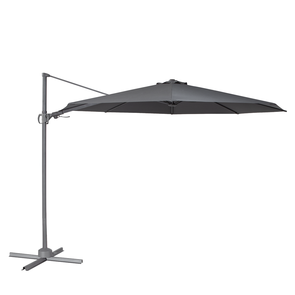 Dellonda DG267 Dellonda Cantilever Parasol with 360° Rotation, Tilt & Cover 3m - Grey