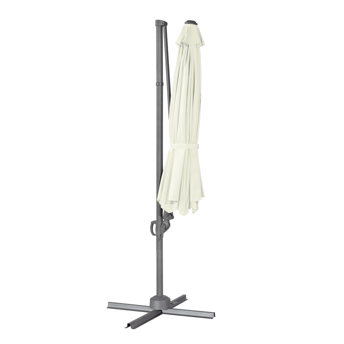 Dellonda DG268 Dellonda Cantilever Parasol with 360° Rotation, Tilt & Cover 3m - Cream