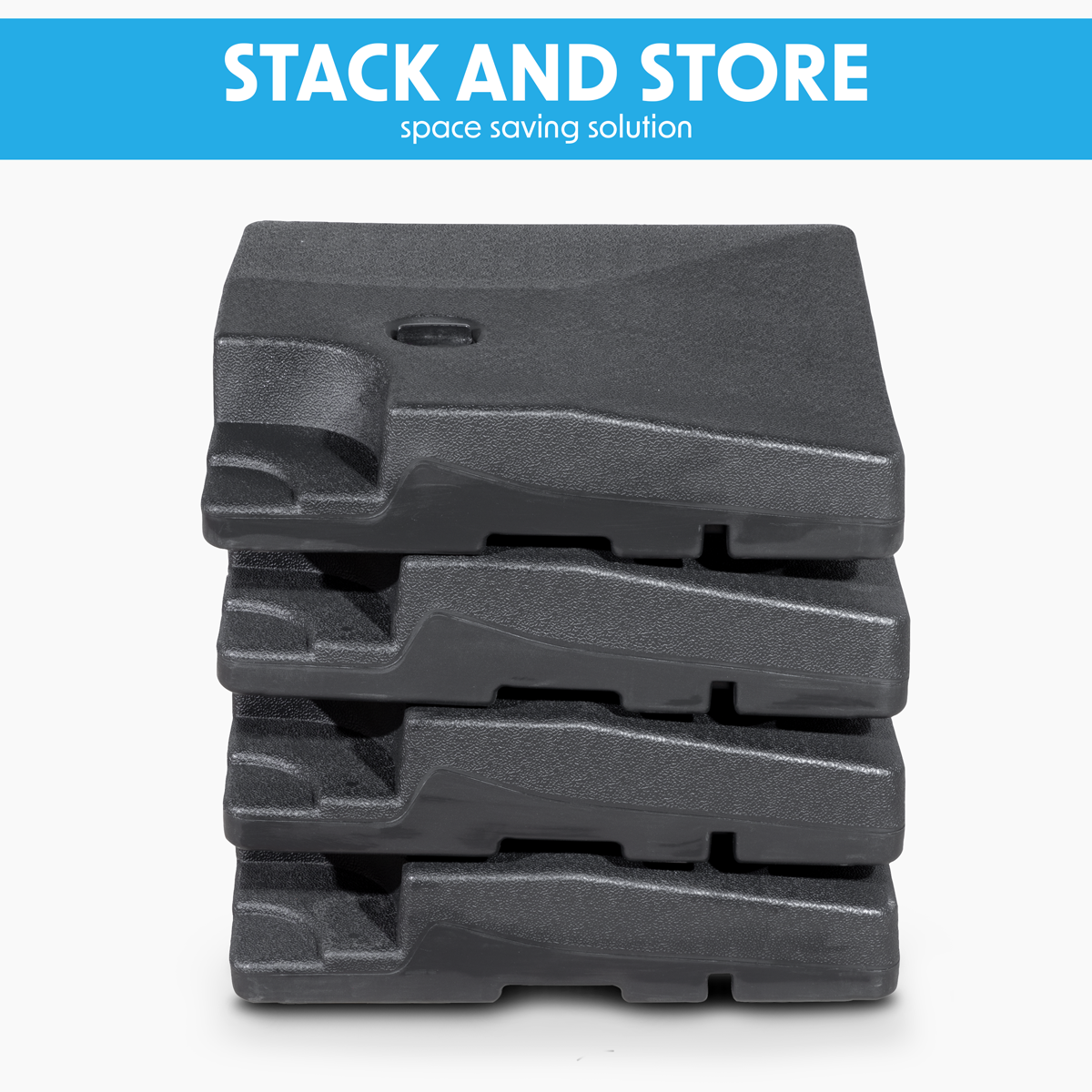 Dellonda DG269 Dellonda Fillable Parasol Base, Water/Sand Fill 92L 4pc