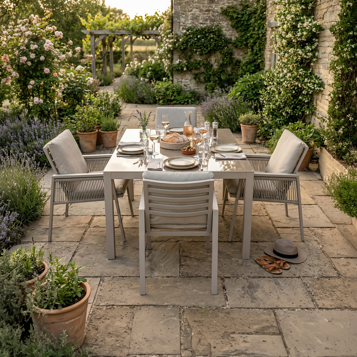 Dellonda DG275 Dellonda Fusion Outdoor Dining Set 5pc