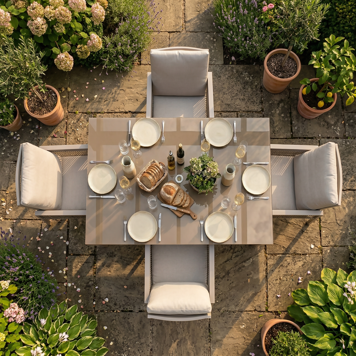 Dellonda DG275 Dellonda Fusion Outdoor Dining Set 5pc