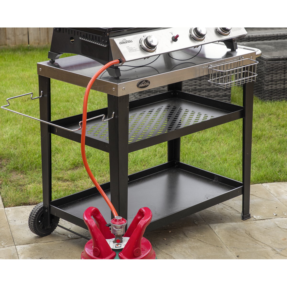 Dellonda DG276 Dellonda 3 Burner Stainless Steel Portable Gas Plancha/Grill 8.5kW