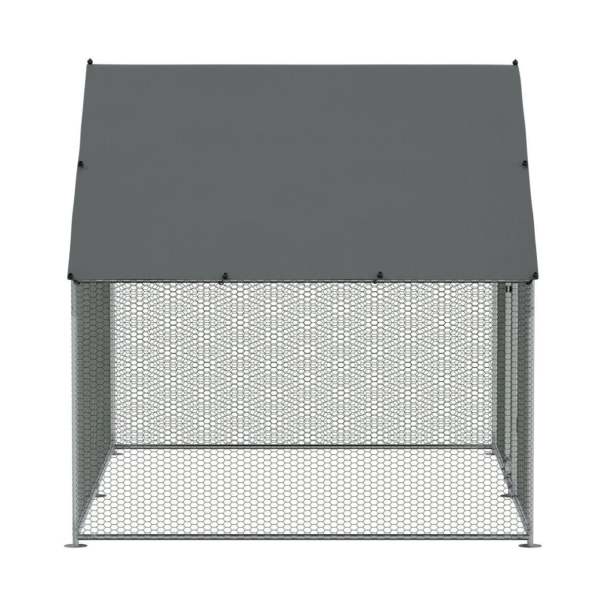 Dellonda DG278 Dellonda Walk-In Galvanized Steel Chicken Run with Roof Cover & PVC Coated Chicken Wire