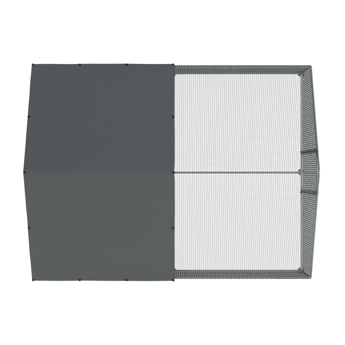 Dellonda DG279 Dellonda Walk-In Galvanized Steel Chicken Run with Roof Cover & PVC Coated Chicken Wire