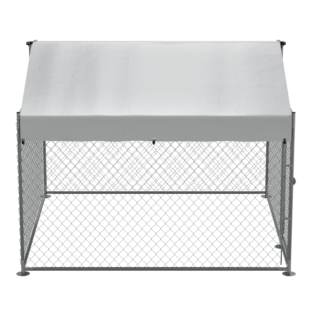 Dellonda DG281 Dellonda Galvanised Steel Dog Kennel with Roof Cover & Chain Link Fencing