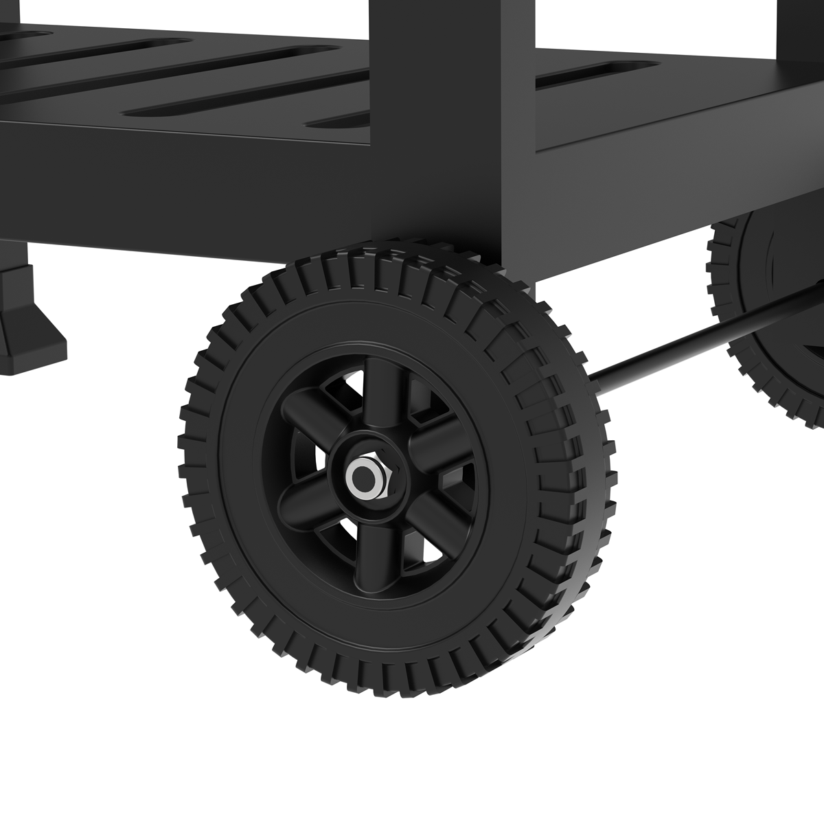 Dellonda DG283 Dellonda Charcoal Grill BBQ Smoker & Trolley with 2 Side Shelves - Black