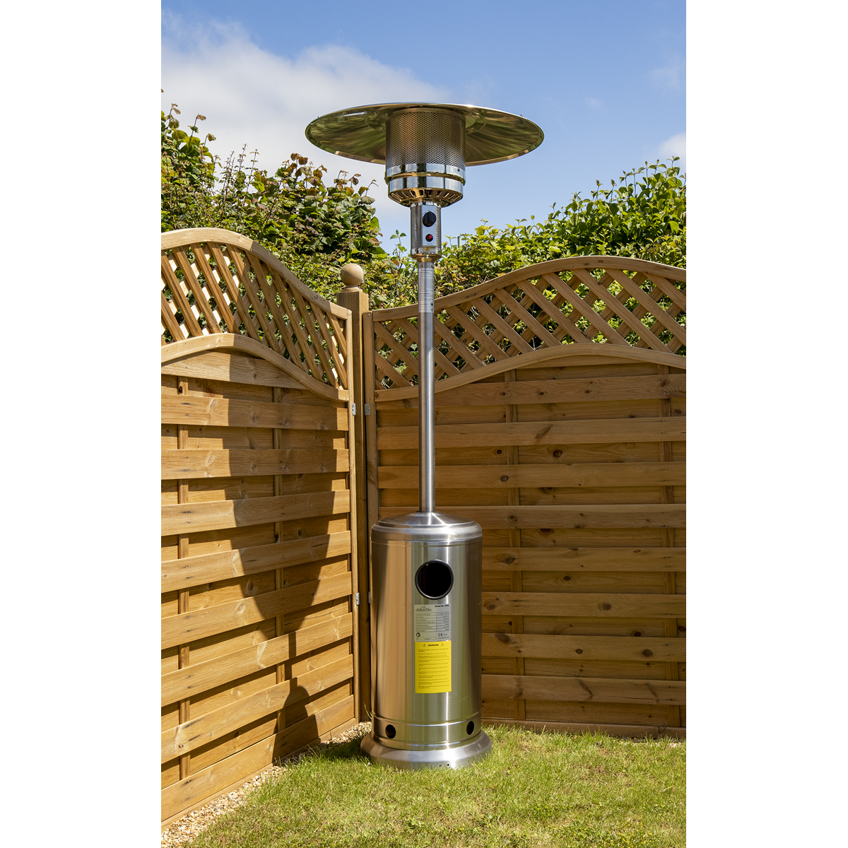 Dellonda DG2 Dellonda Outdoor Garden Gas Patio Heater 13kW Commercial & Domestic Use, Stainless Steel
