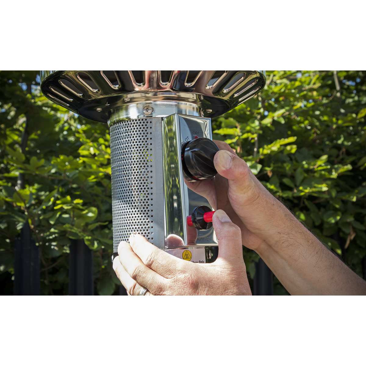 Dellonda DG2 Dellonda Outdoor Garden Gas Patio Heater 13kW Commercial & Domestic Use, Stainless Steel