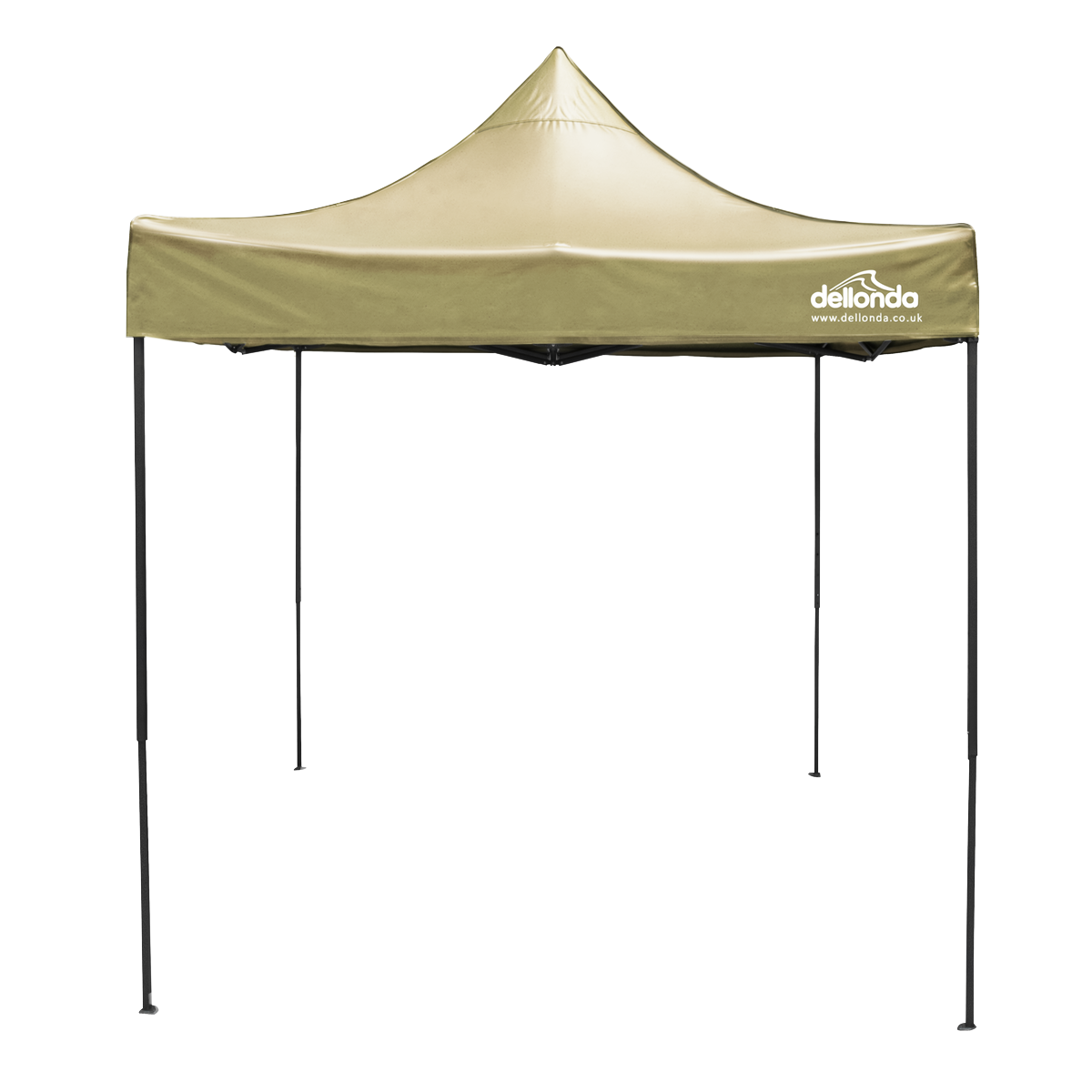 Dellonda DG303 Dellonda 2x2m Pop-Up Gazebo Canopy with Water-Resistant Carry Bag, Stakes & Weight Bags - Beige