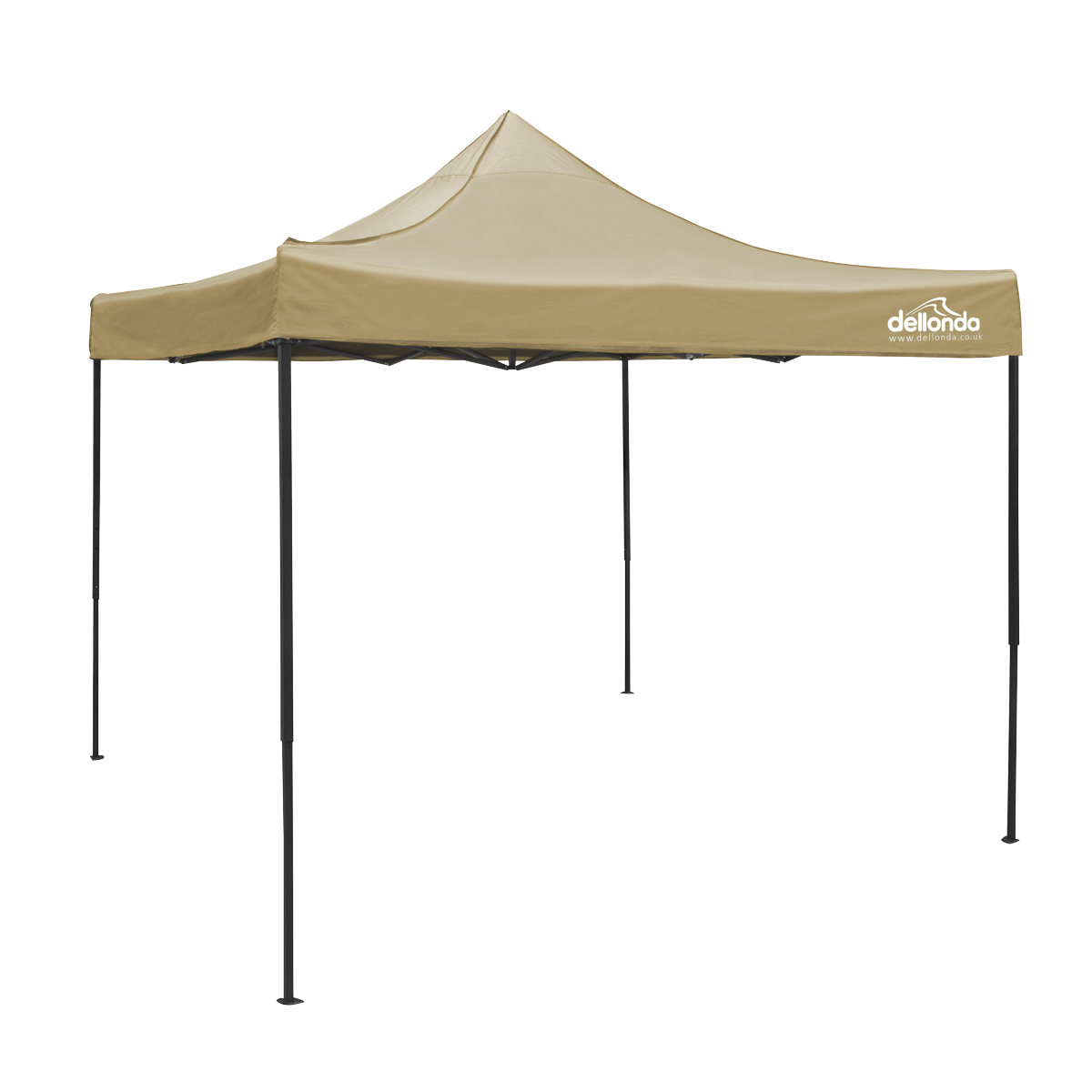 Dellonda DG304 Dellonda 3x3m Pop-Up Gazebo Canopy with Water-Resistant Carry Bag, Stakes & Weight Bags - Beige