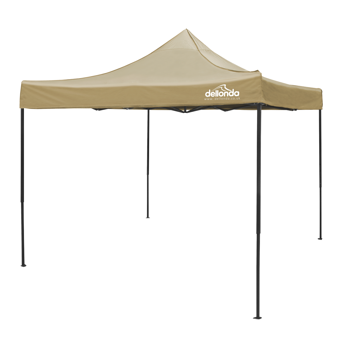 Dellonda DG304 Dellonda 3x3m Pop-Up Gazebo Canopy with Water-Resistant Carry Bag, Stakes & Weight Bags - Beige