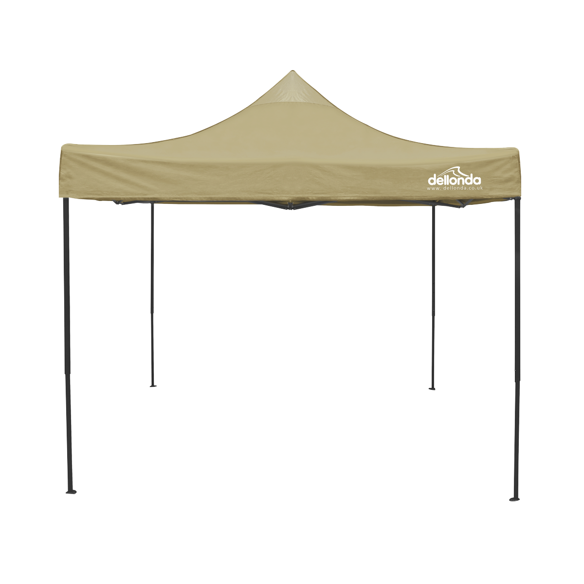 Dellonda DG304 Dellonda 3x3m Pop-Up Gazebo Canopy with Water-Resistant Carry Bag, Stakes & Weight Bags - Beige