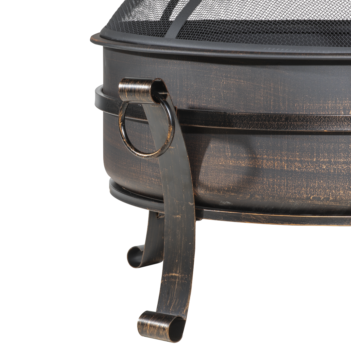 Dellonda DG42 Dellonda 76cm Deluxe 2-in-1 Outdoor Fire Pit & Coffee Table Antique Bronze Effect