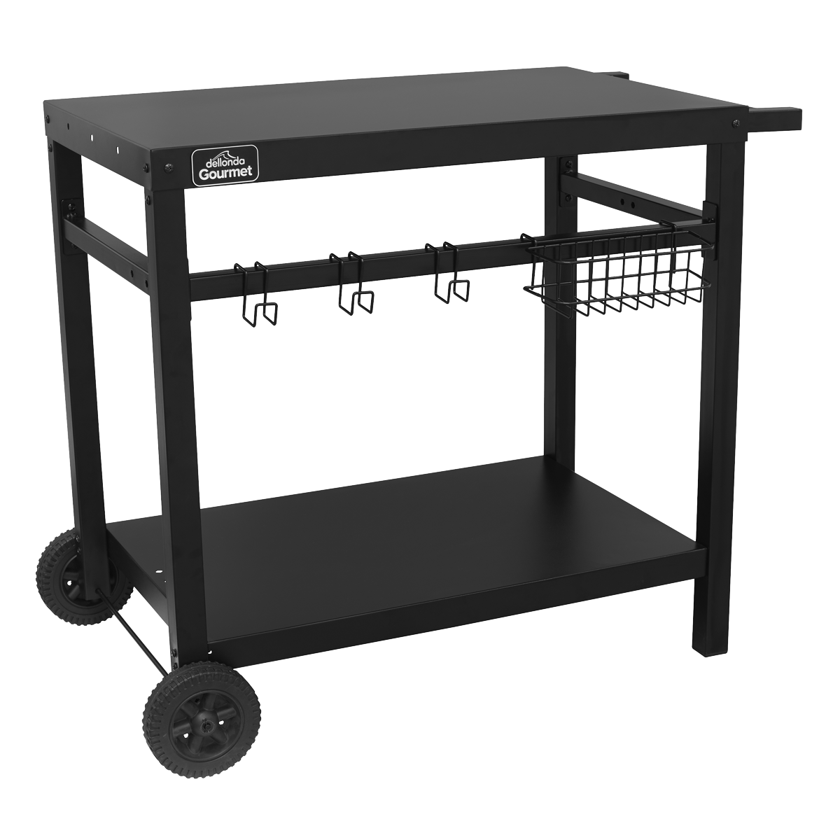 Dellonda DG45 Dellonda Plancha Trolley with Utensil Holder - Black