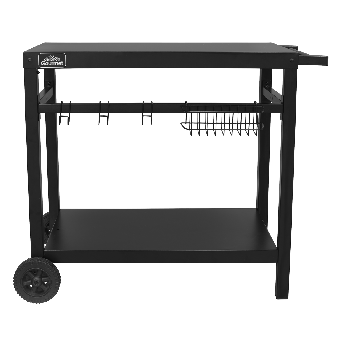 Dellonda DG45 Dellonda Plancha Trolley with Utensil Holder - Black