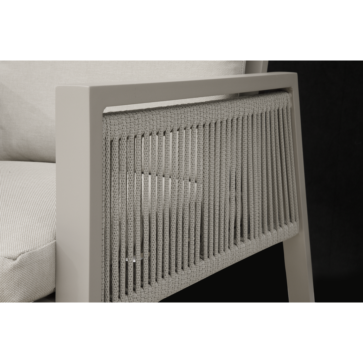 Dellonda DG49 Dellonda Fusion Garden/Patio Dining Chairs with Armrests 6pc - Light Grey