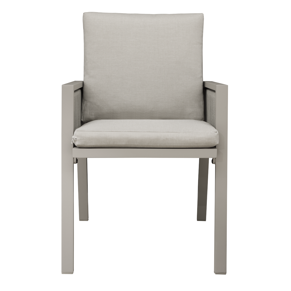 Dellonda DG49 Dellonda Fusion Garden/Patio Dining Chairs with Armrests 6pc - Light Grey
