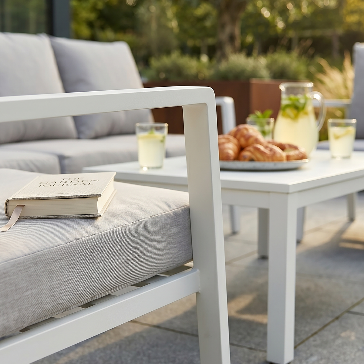 Dellonda DG52 Dellonda Kyoto Aluminium Outdoor Sofa & Coffee Table Set 4pc