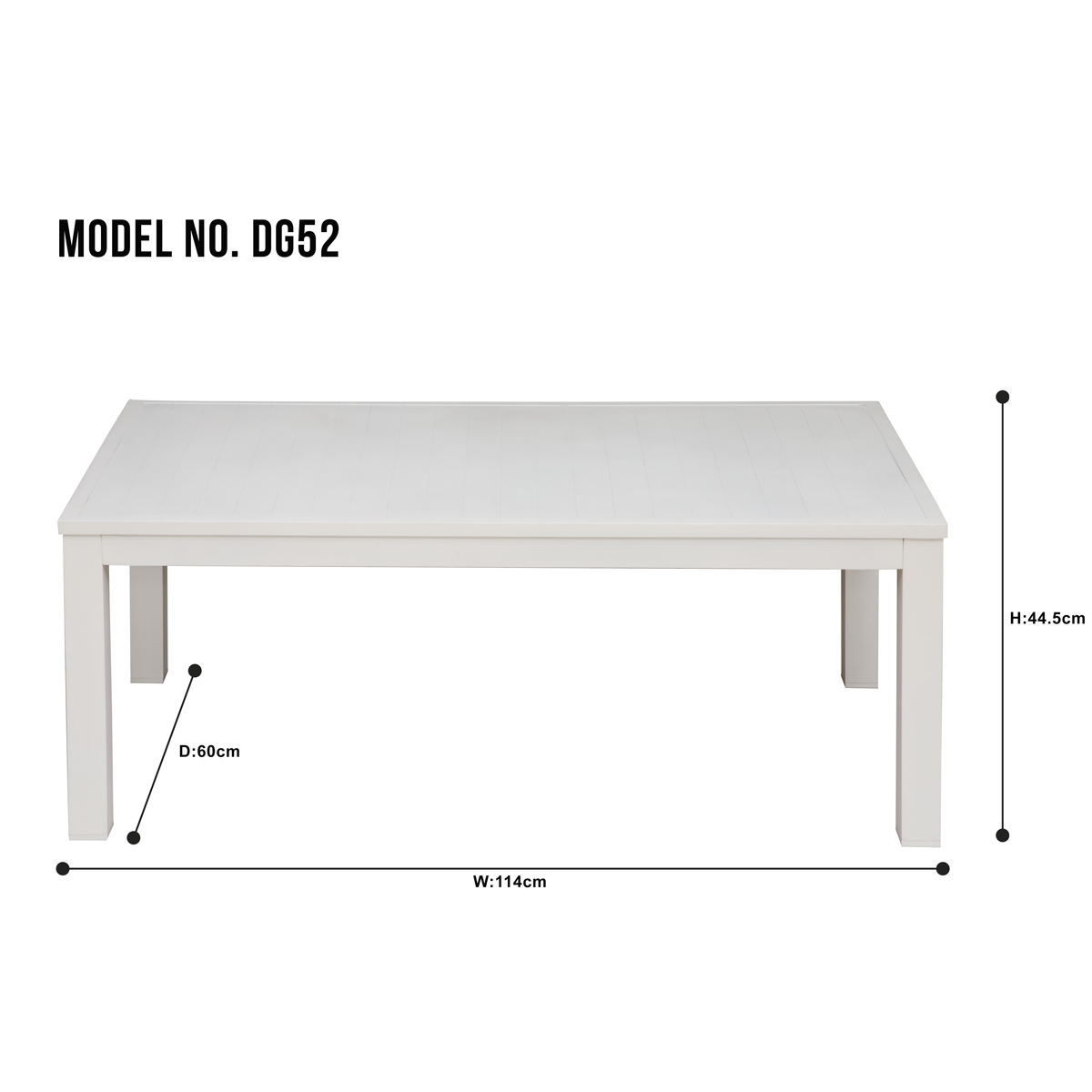 Dellonda DG52 Dellonda Kyoto Aluminium Outdoor Sofa & Coffee Table Set 4pc