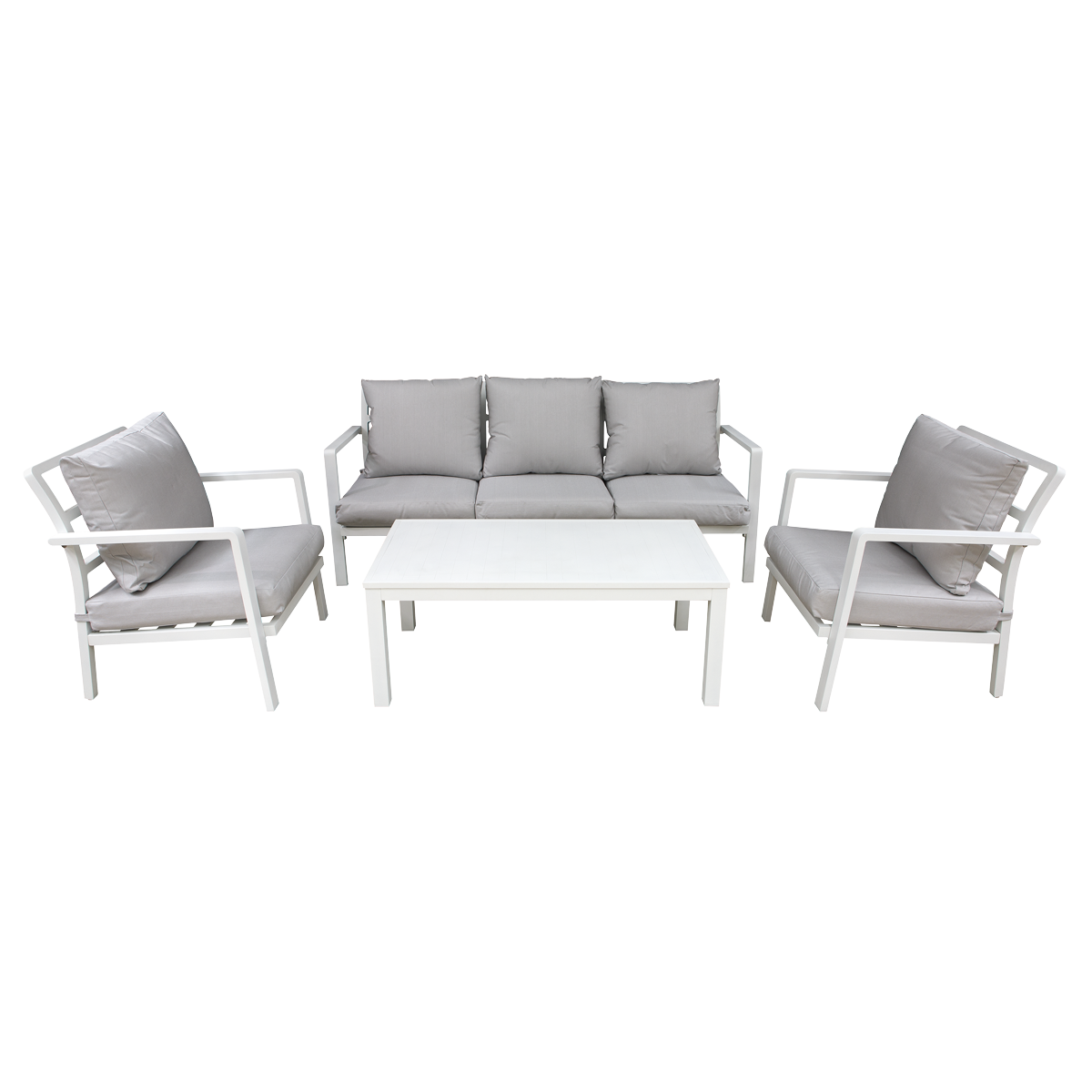 Dellonda DG52 Dellonda Kyoto Aluminium Outdoor Sofa & Coffee Table Set 4pc