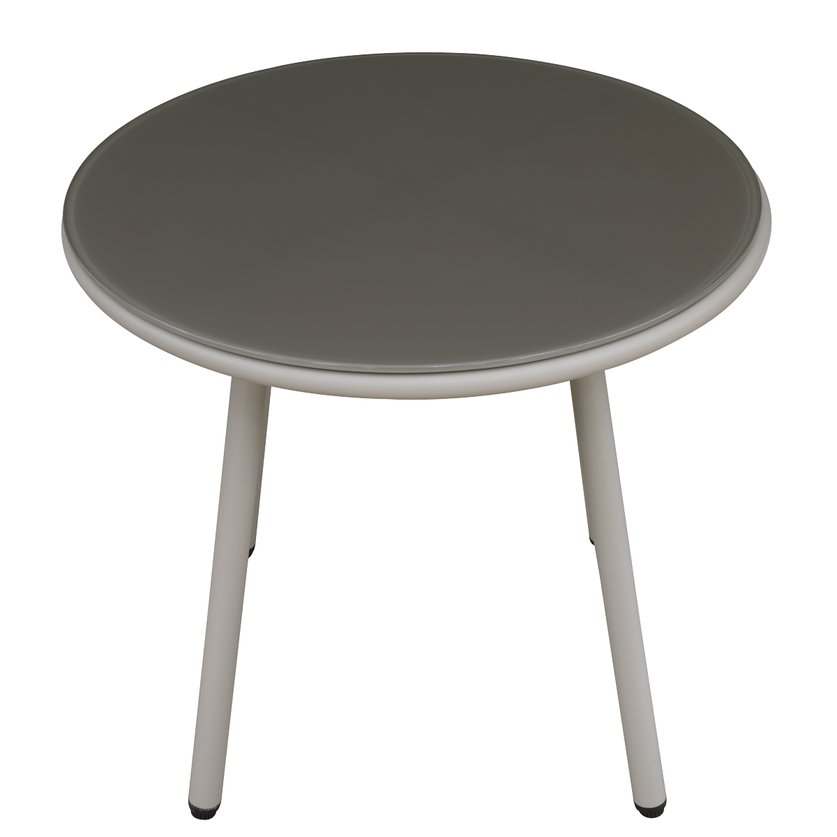 Dellonda DG55 Dellonda Como Steel Bistro Set with Tempered Glass Tabletop 3pc