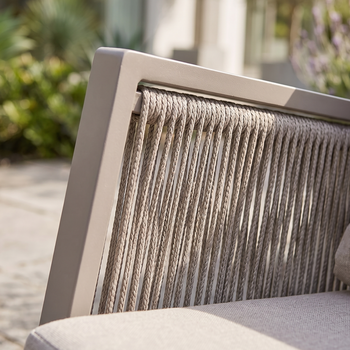 Dellonda DG56 Dellonda Fusion Aluminium Outdoor Sofa, Arm Chairs & Coffee Table Set 4pc