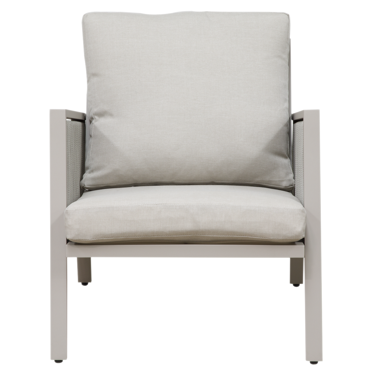 Dellonda DG56 Dellonda Fusion Aluminium Outdoor Sofa, Arm Chairs & Coffee Table Set 4pc
