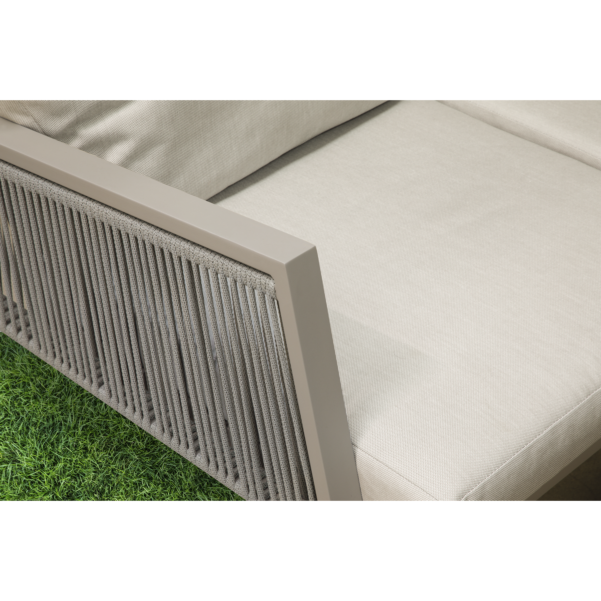 Dellonda DG57 Dellonda Fusion Aluminium Outdoor Corner Sofa & Coffee Table Set 4pc