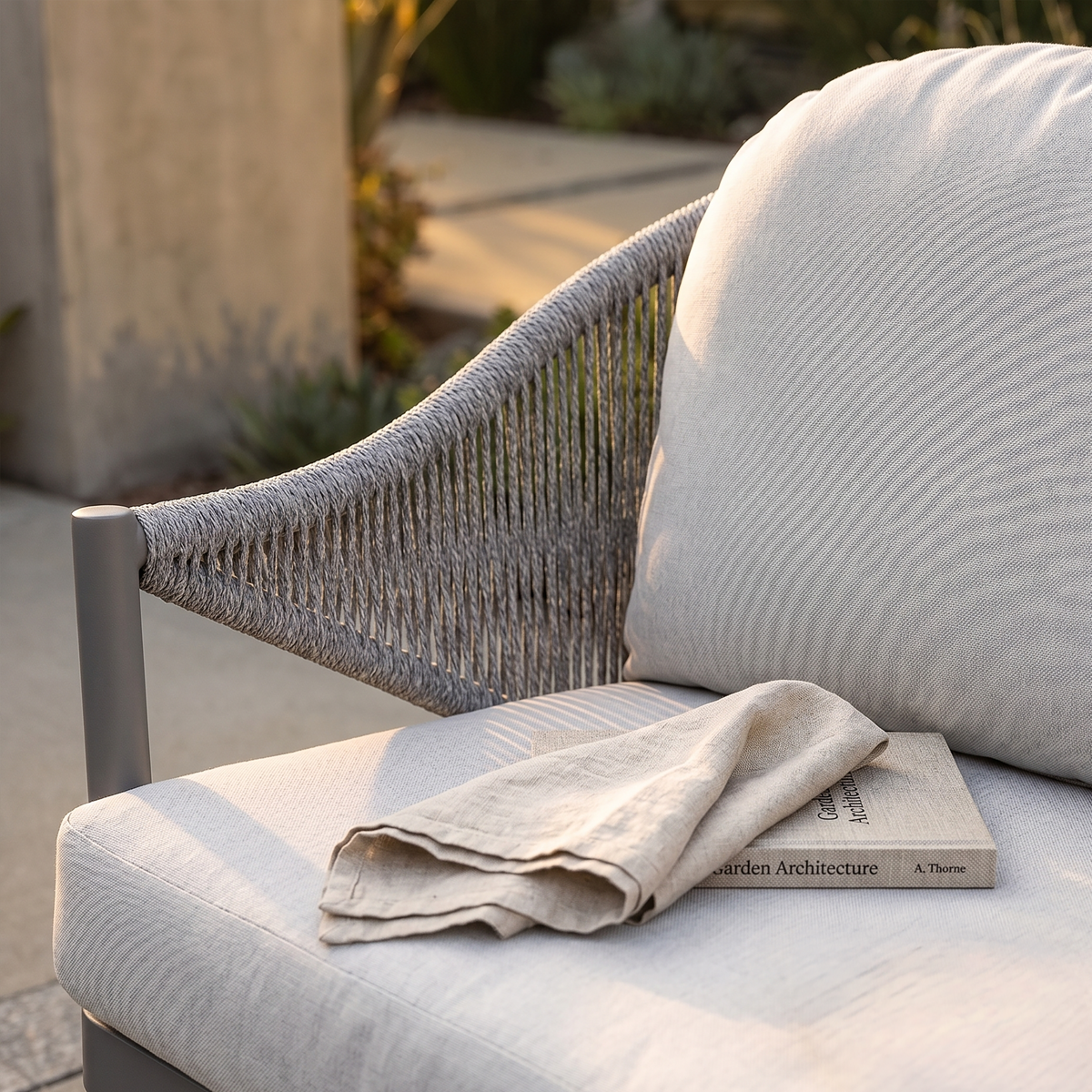 Dellonda DG59 Dellonda Echo Aluminium Outdoor Sofa, Chair & Coffee Table Set 4pc