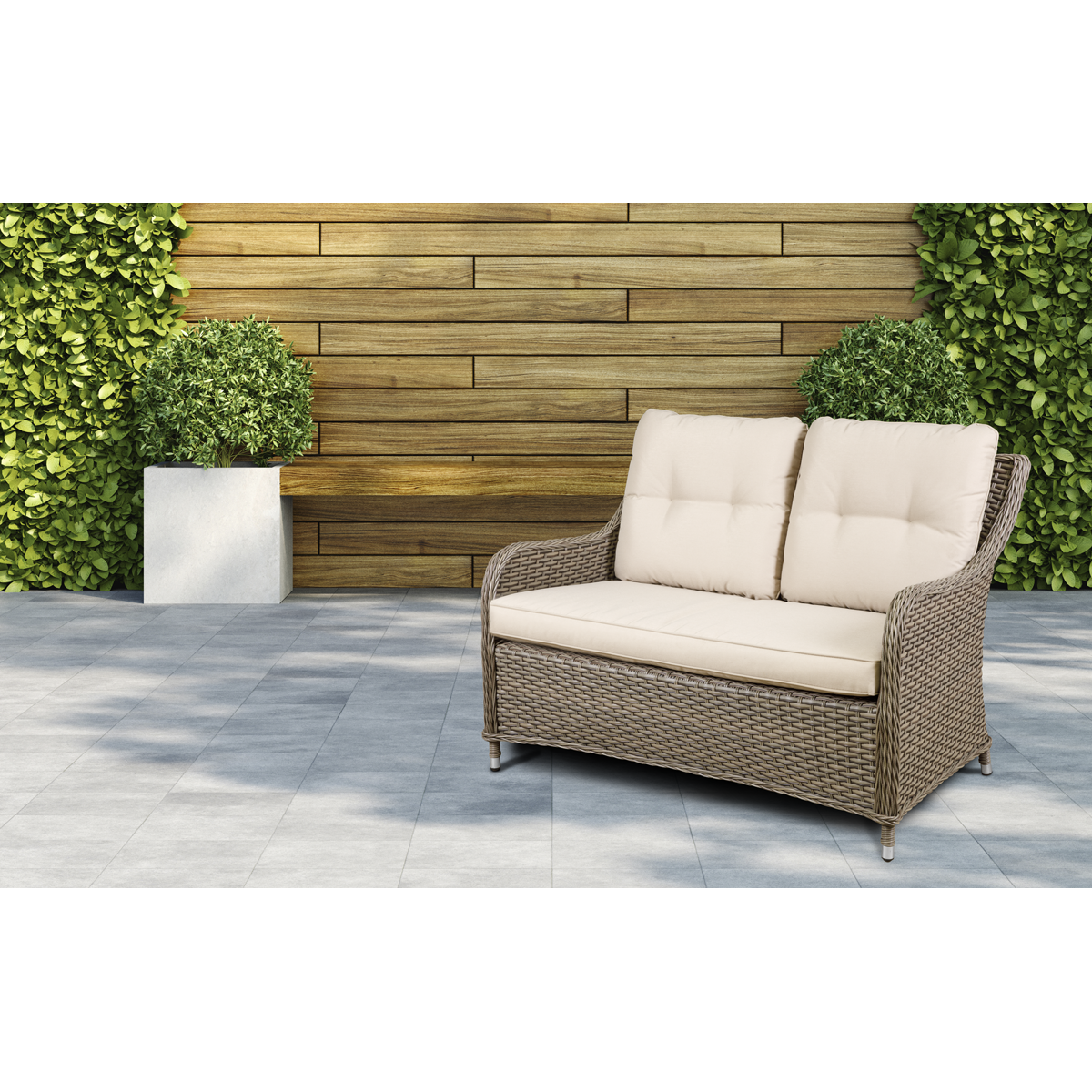 Dellonda DG70 Dellonda Chester Rattan Wicker Outdoor 2-Seater Sofa