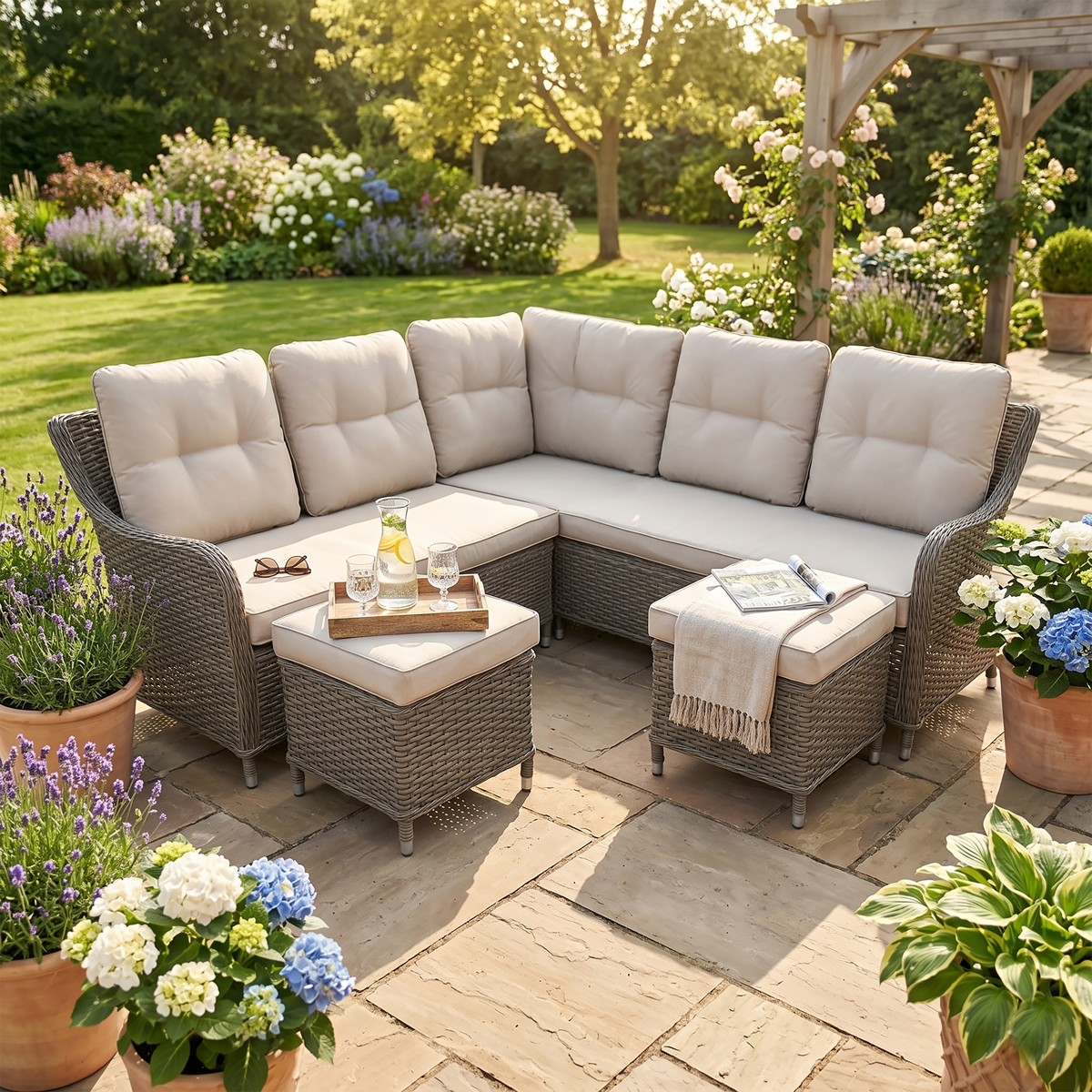 Dellonda DG72 Dellonda Chester Rattan Wicker Outdoor Furniture