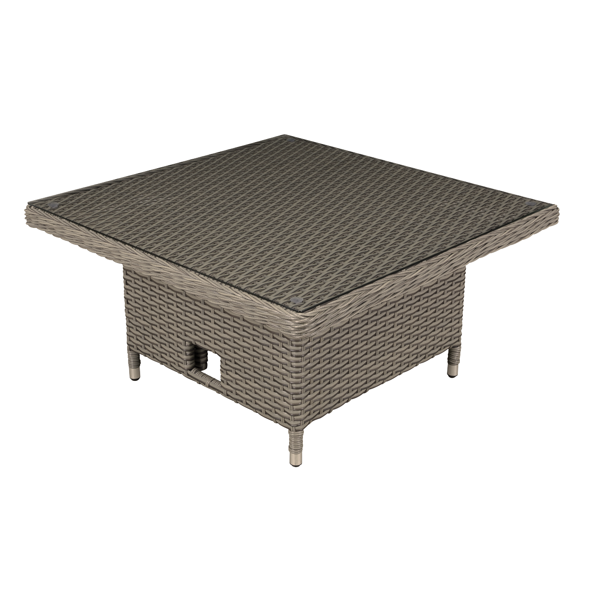 Dellonda DG73 Dellonda Chester Rattan Wicker Adjustable-Height Outdoor Dining Table