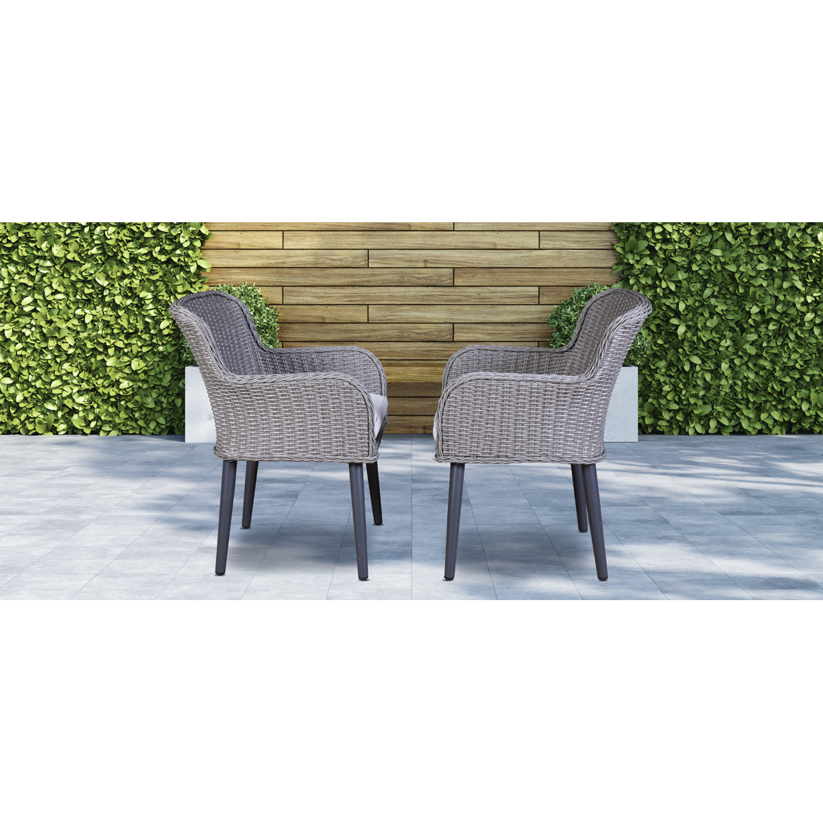 Dellonda DG76 Dellonda Buxton Rattan Wicker Outdoor Chairs Set 2pc