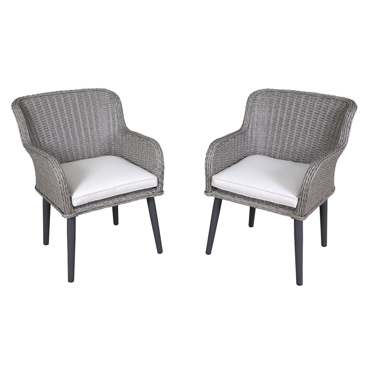 Dellonda DG76 Dellonda Buxton Rattan Wicker Outdoor Chairs Set 2pc