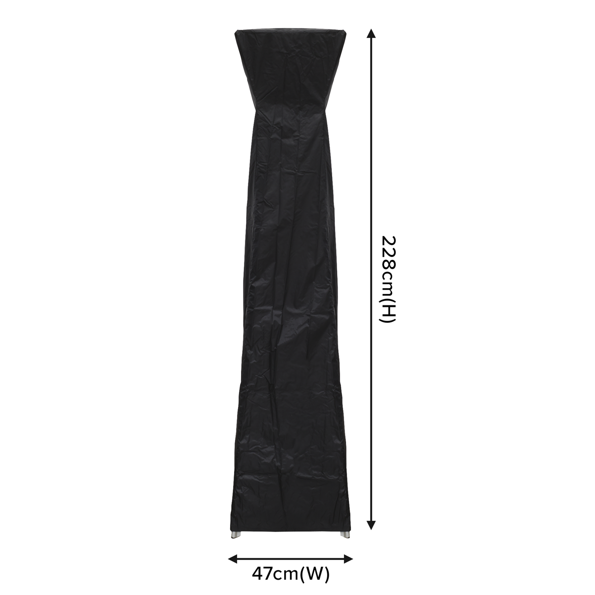 Dellonda DG7 Dellonda Pyramid Gas Tower Patio Heater Water-Resistant Cover 2280 x 470mm, Black