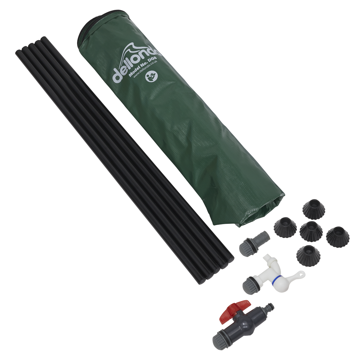 Dellonda DG8 Dellonda Collapsible PVC Garden Water Butt with Zipped Lid & Drain Tap 100L