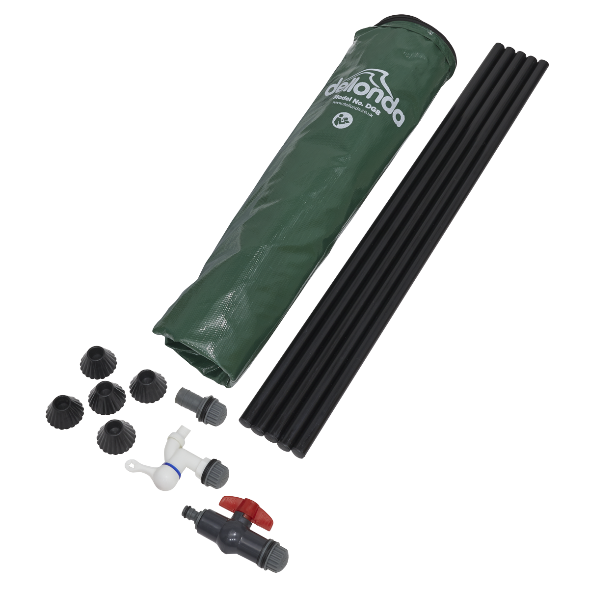 Dellonda DG8 Dellonda Collapsible PVC Garden Water Butt with Zipped Lid & Drain Tap 100L