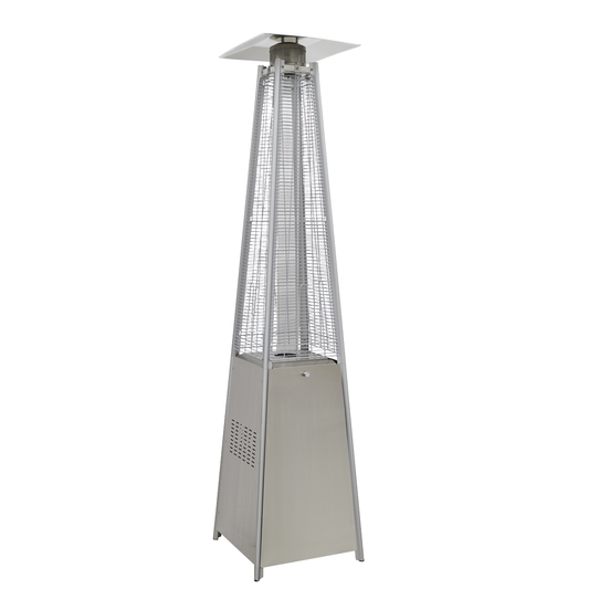 Dellonda DG99 Dellonda 13kW Pyramid Gas Patio Heater 13kW Commercial/Garden Use - Stainless Steel