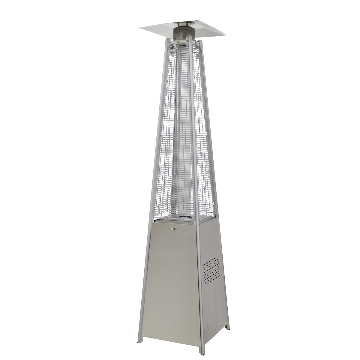Dellonda DG99 Dellonda 13kW Pyramid Gas Patio Heater 13kW Commercial/Garden Use - Stainless Steel