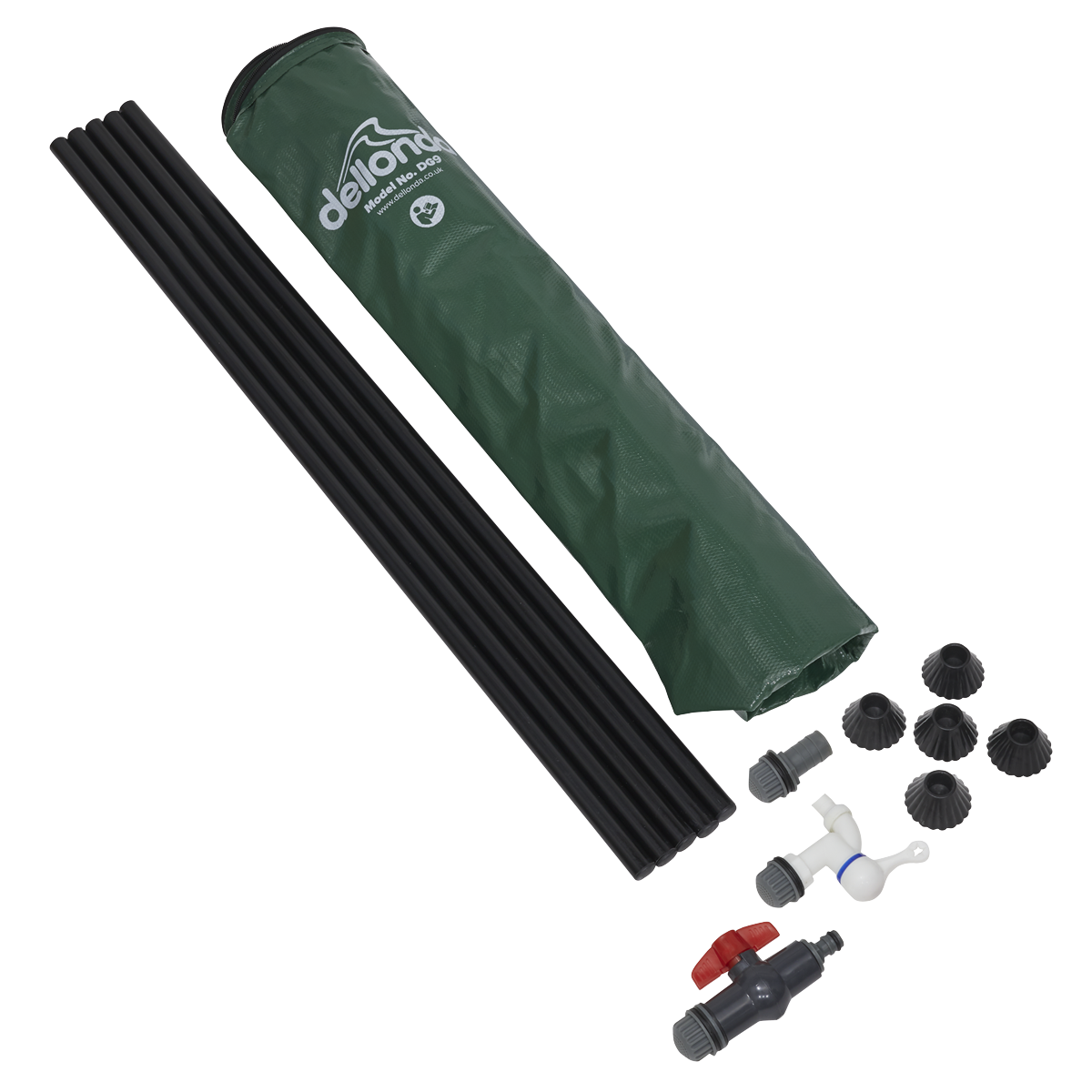 Dellonda DG9 Dellonda Collapsible PVC Garden Water Butt with Zipped Lid & Drain Tap 250L