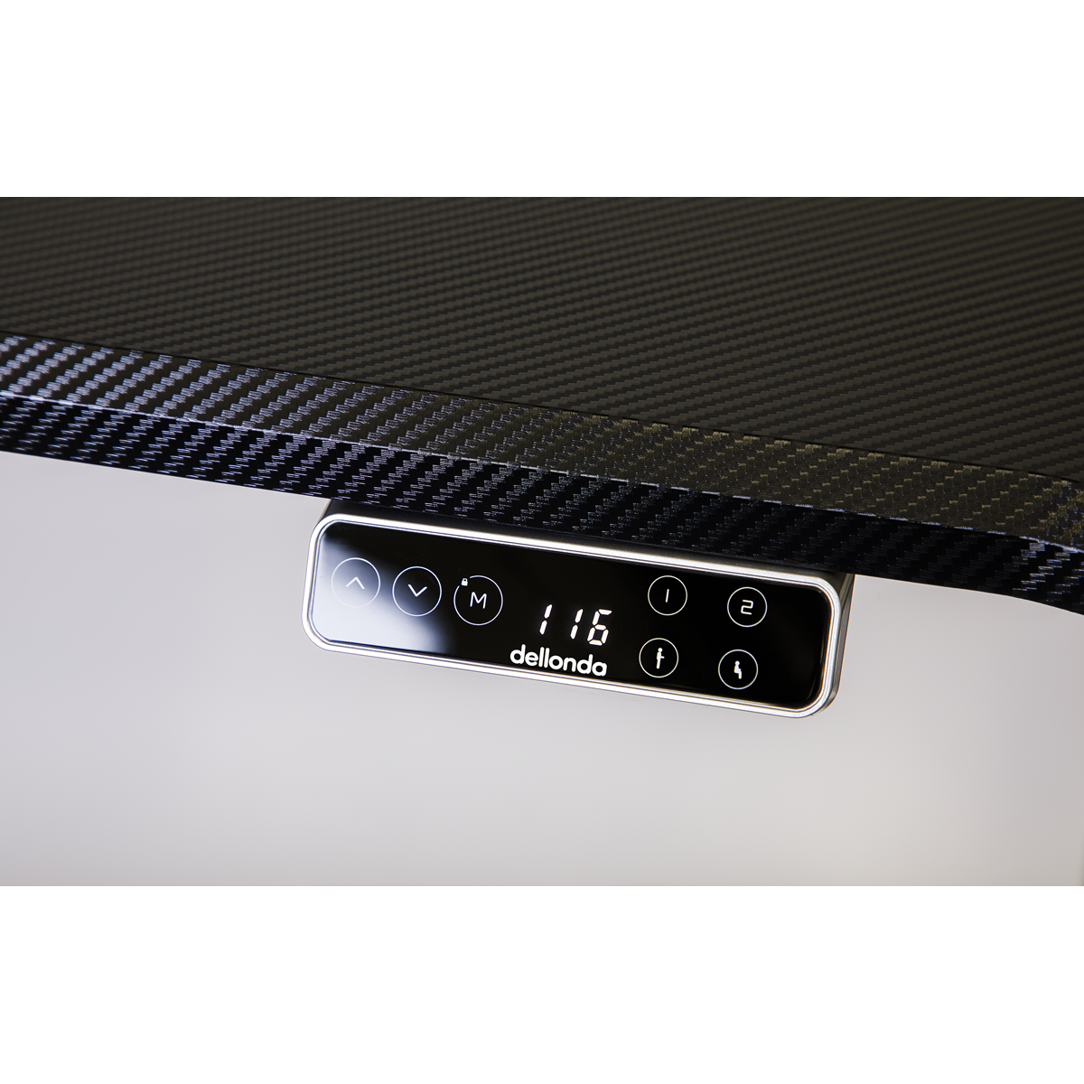 Dellonda DH16 Dellonda Dual Motor Ultra-Quiet Desk Frame with Digital Controls 100kg Capacity - Black