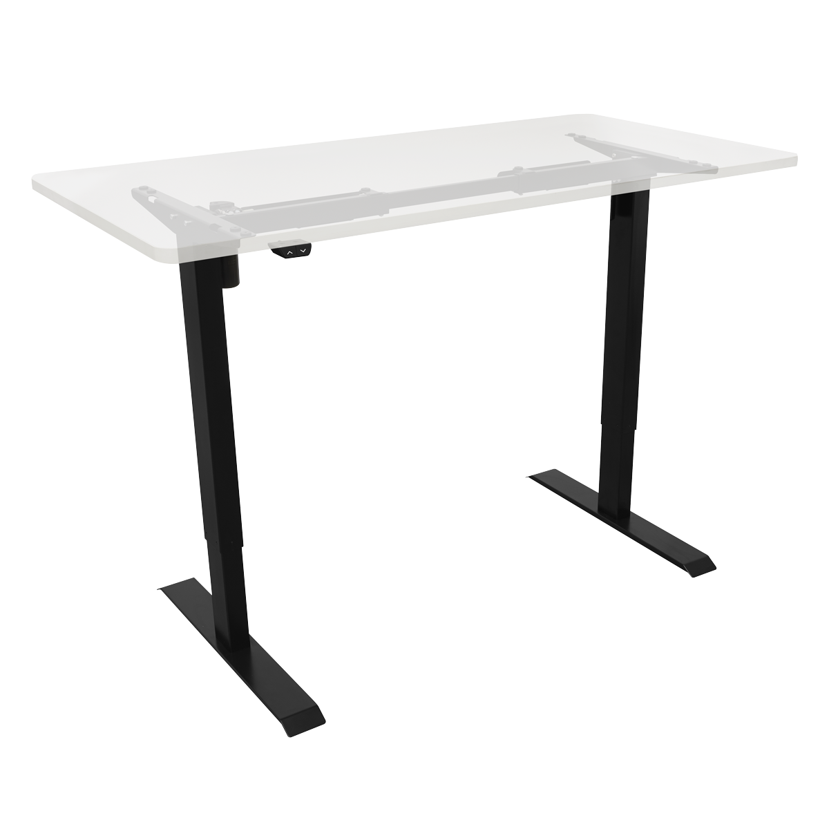 Dellonda DH17 Dellonda Single Motor Ultra-Quiet Adjustable-Height Desk Frame 70kg Capacity - Black