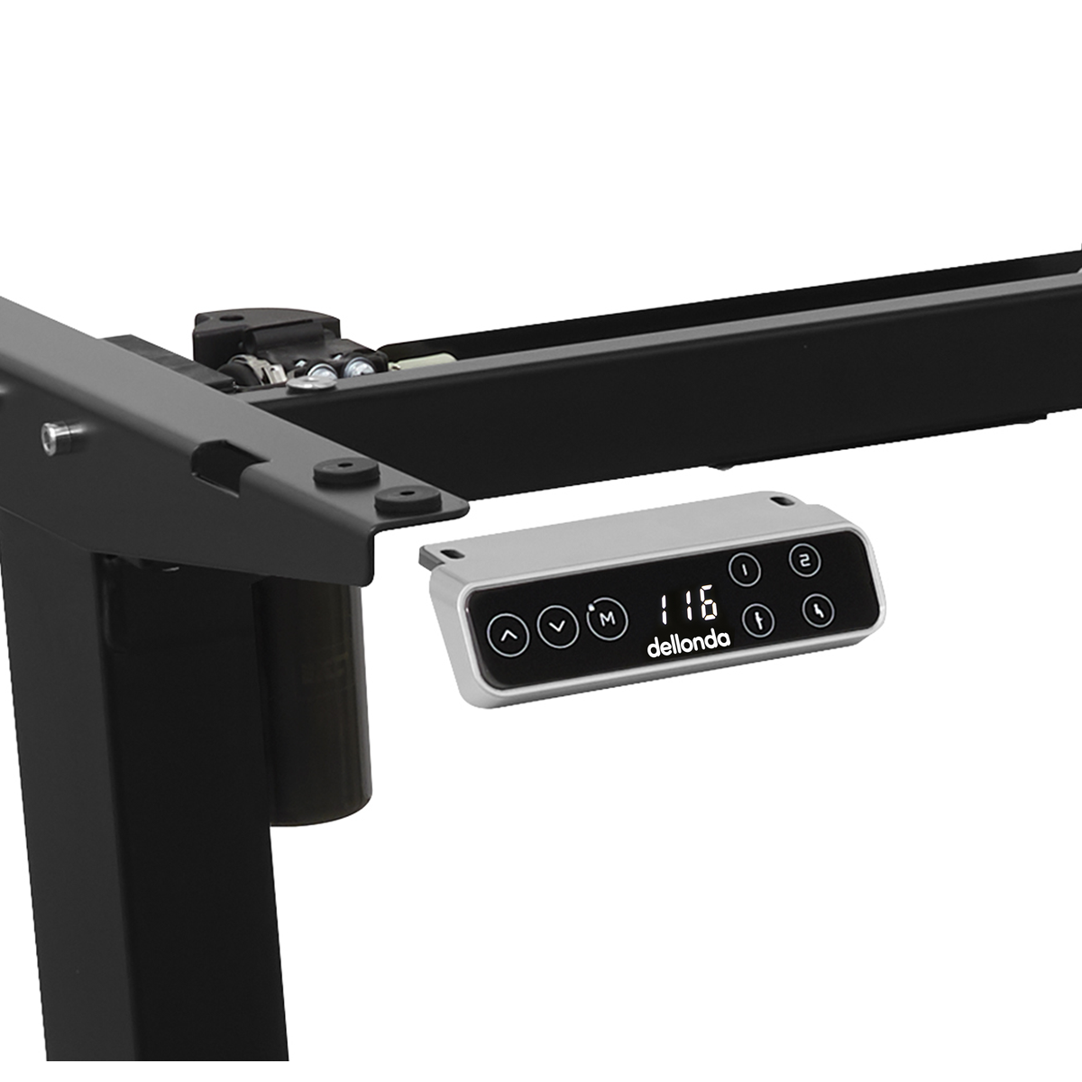 Dellonda DH18 Dellonda Single Motor Ultra-Quiet Adjustable-Height Desk Frame with Digital Control Panel 70kg Capacity - Black